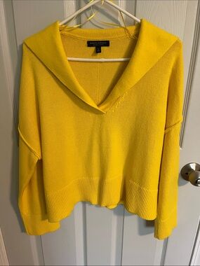 Banana Republic Yellow V-Neck Sweater